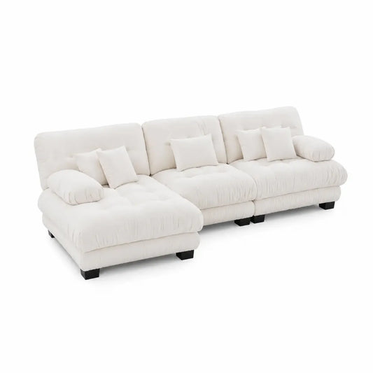 Sofa narożna z tkaniny, 300 cm